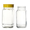 Factory Price 350ml 670ml Square Glass Honey Jars with Plastic Lid