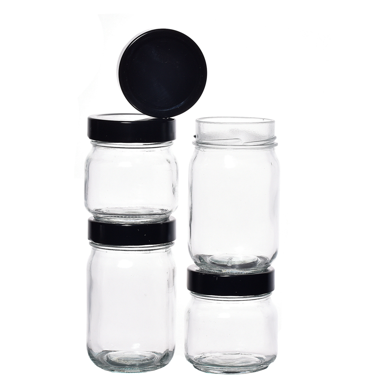 Glass Jar Packaging Customize OEM Round 250ml 380ml Honey Mason Jar Glass With Lids