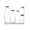 Wholesale Hot Sale 200ml 500ml 1000ml Round Glass Milk Bottles Beverage Bottles