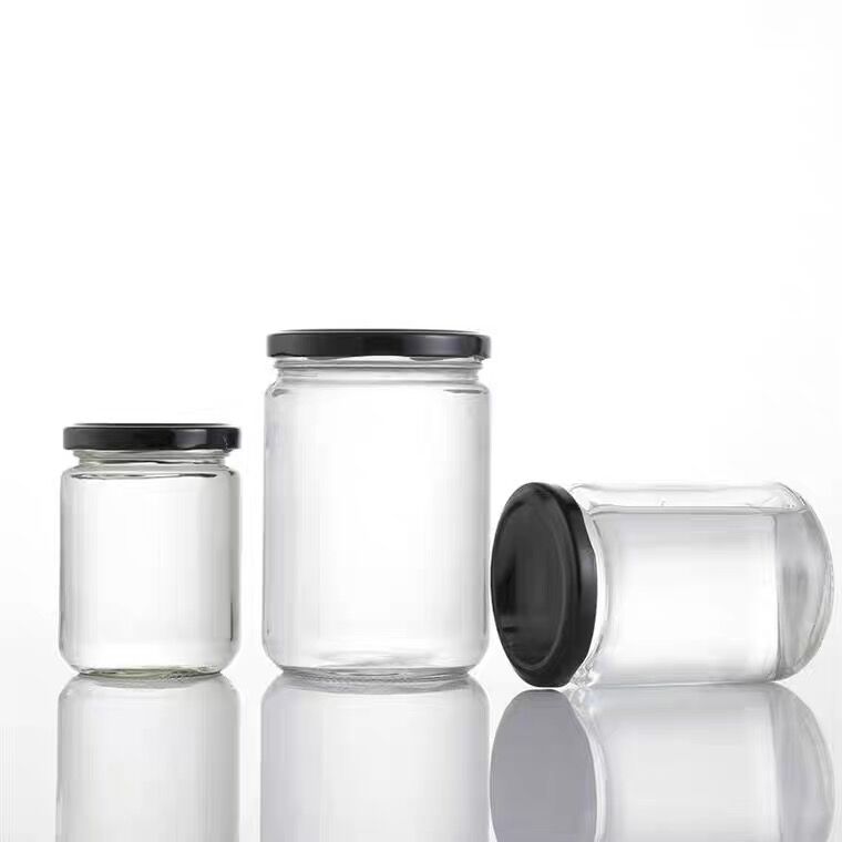 Wholesale Hot Sale 120ml 150ml 350ml 500ml Glass Jar For Food Package Honey Jam Storage With Metal Lids