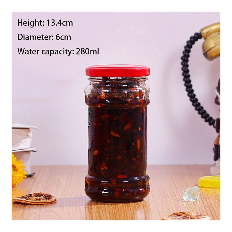 KDG Supplier 200ml 220ml 280ml Food Packaging Glass Sauce Jars Bottle Glass Jars With Lid