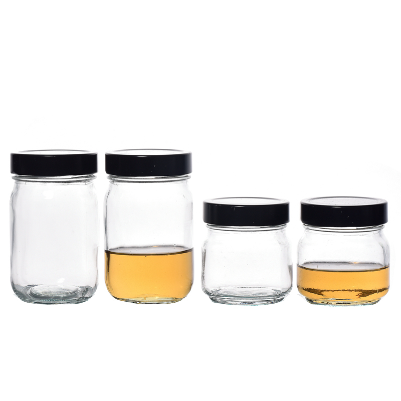 Glass Jar Packaging Customize OEM Round 250ml 380ml Honey Mason Jar Glass With Lids