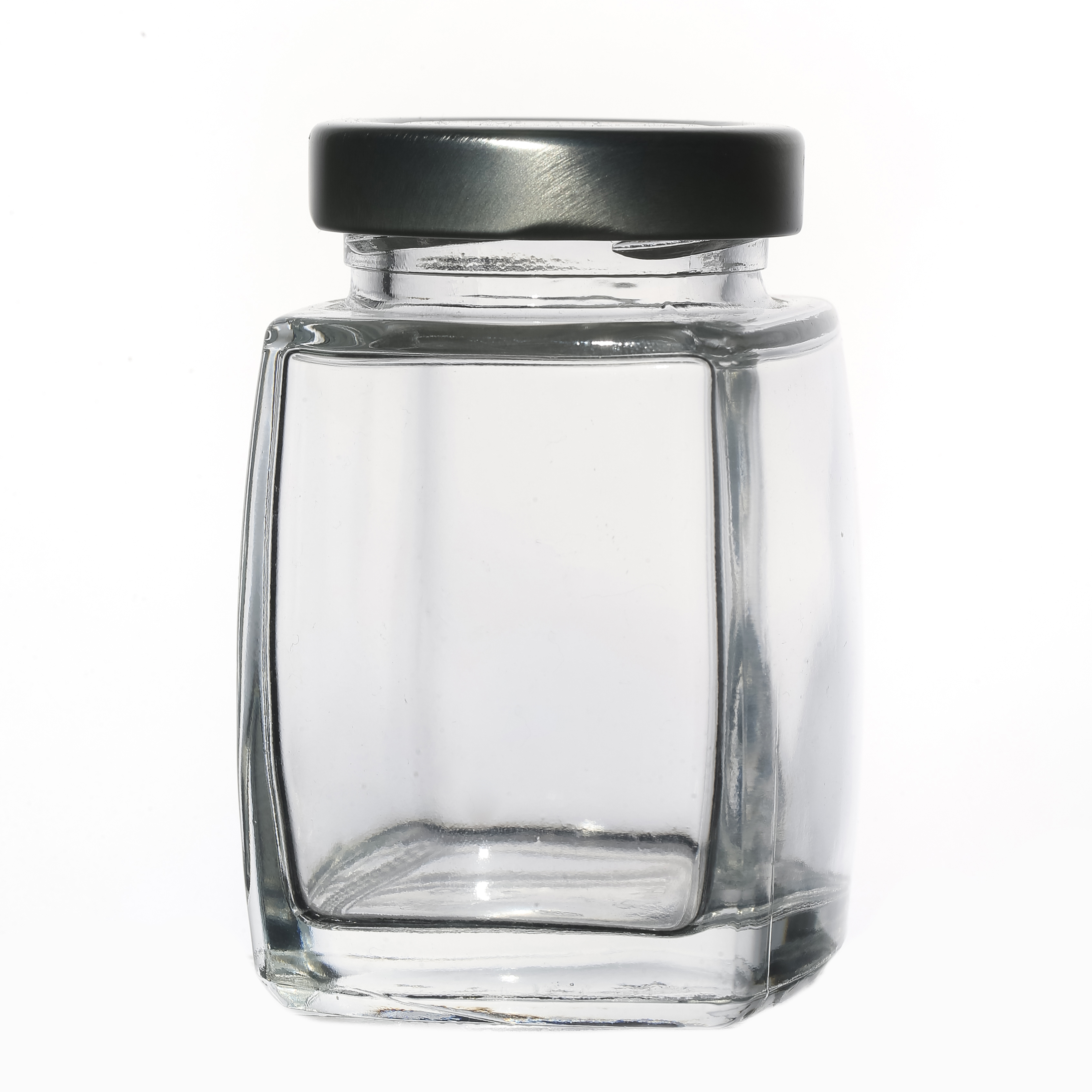 Wholesale Thickened Square Glass Canning 180ml Customizable Glass Jars For Honey Jam With Lid