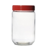 Hot Sale Custom Glass Jar Drink For Honey Jam Glassware Food Packaging With Plastic Red Lids