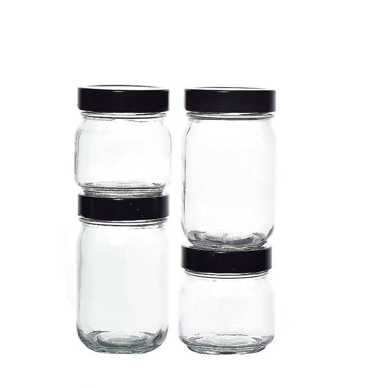 Glass Jar Packaging Customize OEM Round 250ml 380ml Honey Mason Jar Glass With Lids