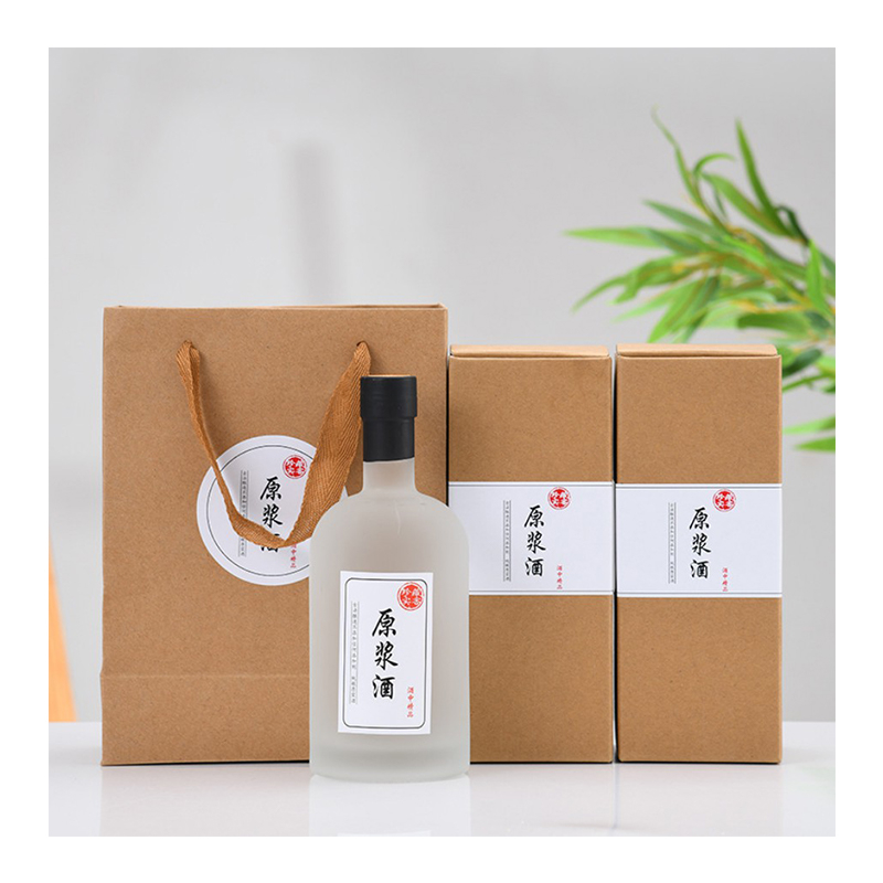 High Quality 380ml 750ml Custom Logo Glass Liquor Bottles For Vodka Whisky