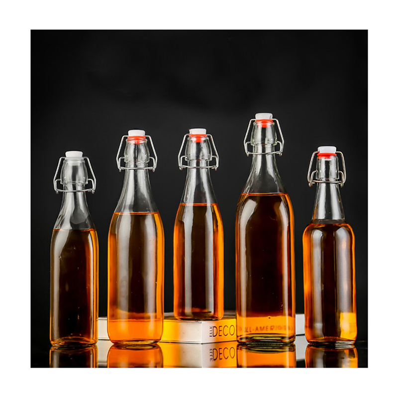 Customized Square Glass Drink Bottle 250ml 480ml 1000ml Flint Glass Beverage Bottles For Water Milk