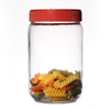 Hot Sale Custom Glass Jar Drink For Honey Jam Glassware Food Packaging With Plastic Red Lids
