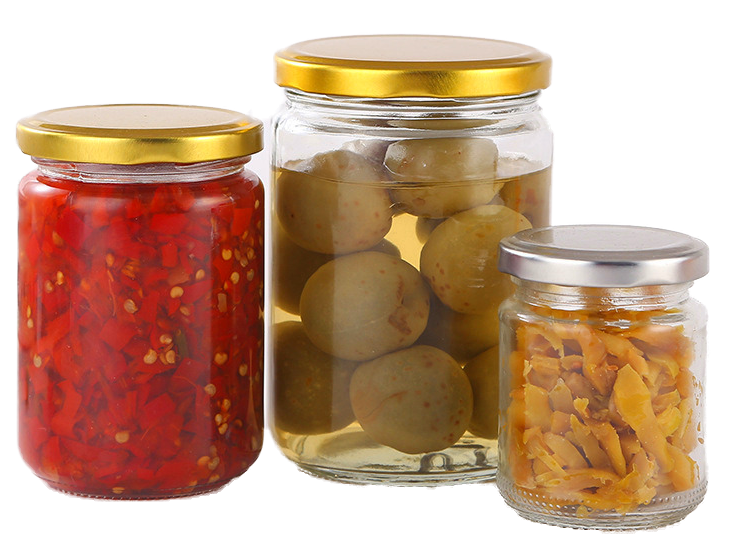 Wholesale Hot Sale 120ml 150ml 350ml 500ml Glass Jar For Food Package Honey Jam Storage With Metal Lids