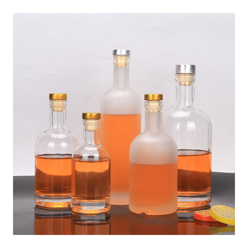 High Quality 380ml 750ml Custom Logo Glass Liquor Bottles For Vodka Whisky