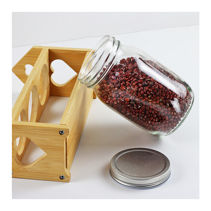 Wholesale Glass Mason Jars Carved 150ml 300ml 500ml 1000ml Food Packaging Use For Storage