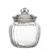 High Quatity 550ml Round Pumpkin Glass Food Storage Pickles Jars with Lids