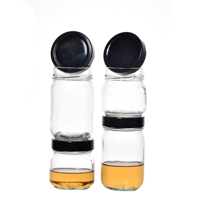 Glass Jar Packaging Customize OEM Round 250ml 380ml Honey Mason Jar Glass With Lids