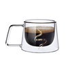 Double Wall High Borosilicate Glass Coffee Tea Cups with Handle