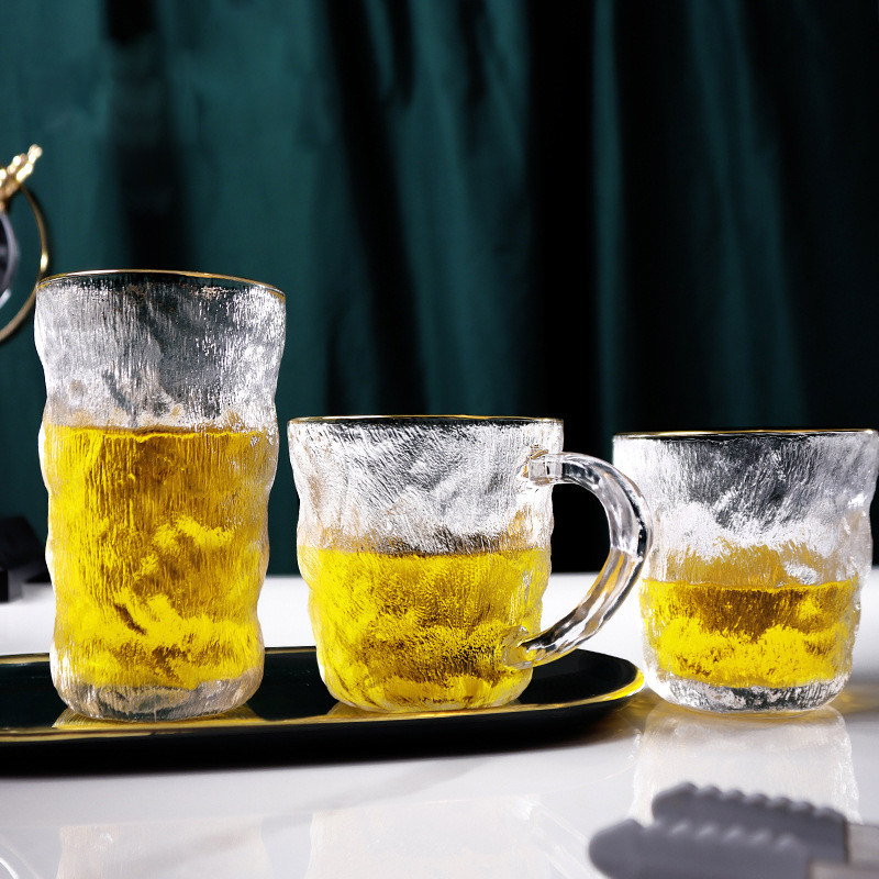 300ml Glass Beverage Water Cups Iceberg Style