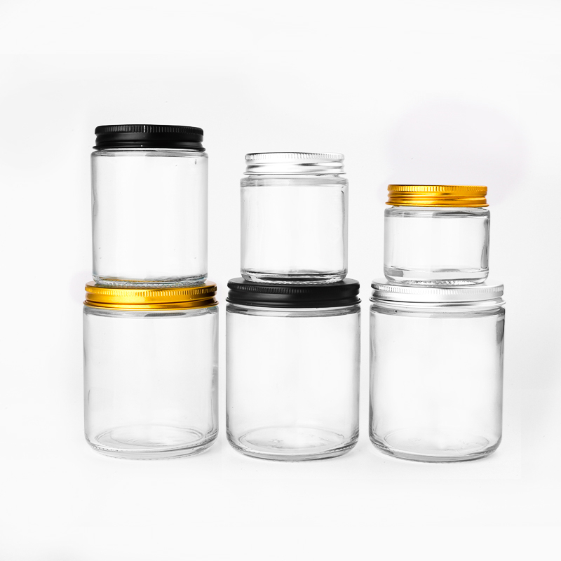 KDG 60ml 100ml 150ml 260ml custom empty cbd flower glass jar with lids Cannabis hemp storage glass clear jars