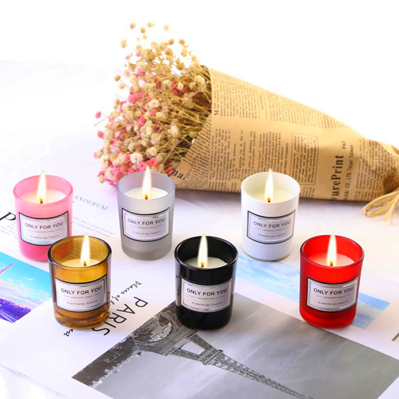 Colorful Handmade Natural Soy Wax Scented Candles Home Decoration