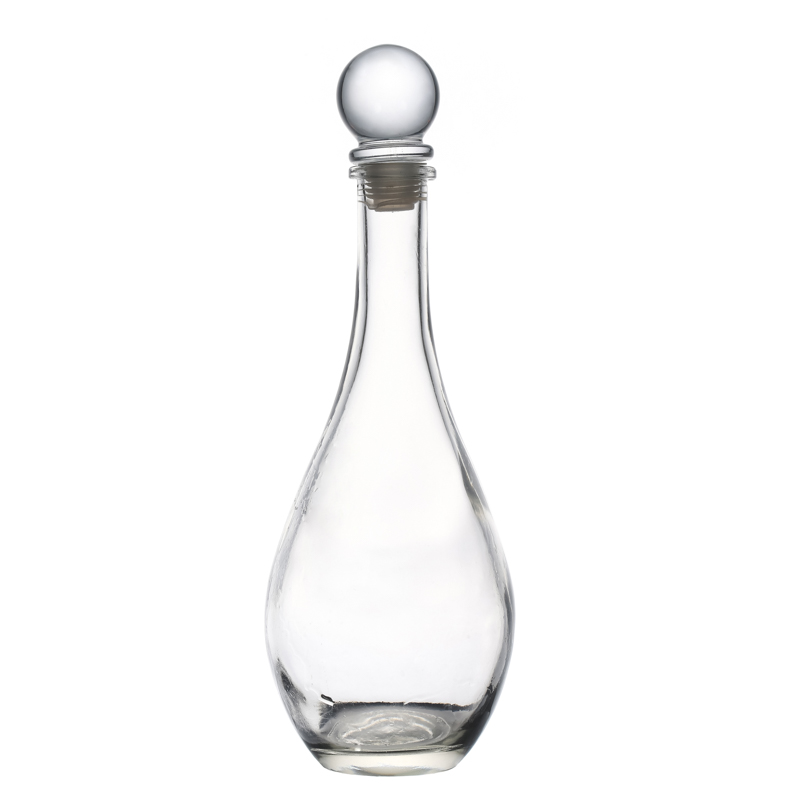 Flint Glass Liquor Bottles 500ml with Long Neck Design Wine Packaging
