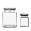 Square Empty Glass Jam Honey Jars Hot Sale Glass Container