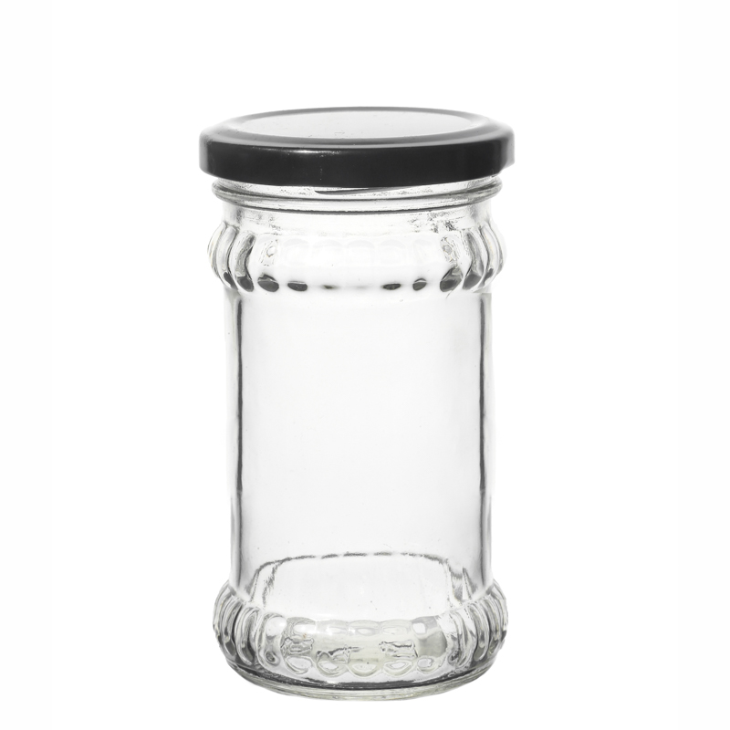 220ml Cylinder Glass Packaging Jars For Chili Sauce