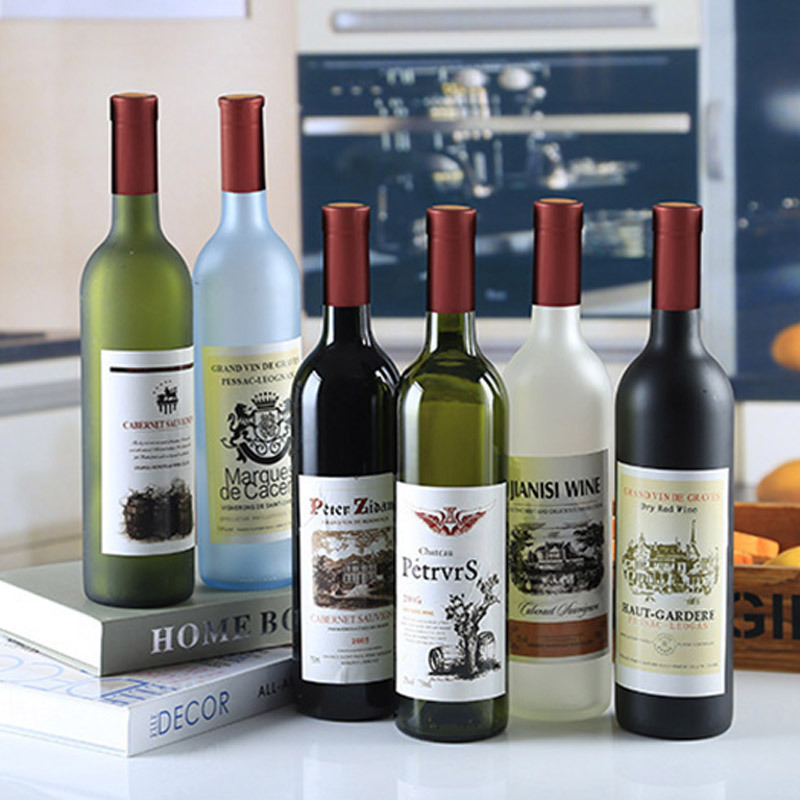 750ml Glass Bordeaux Glass Wine Bottles with Cork Lids