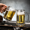 Thick Wall High Quality 380ml Crystal Luxury Wine Glass Beer Cup with Handle