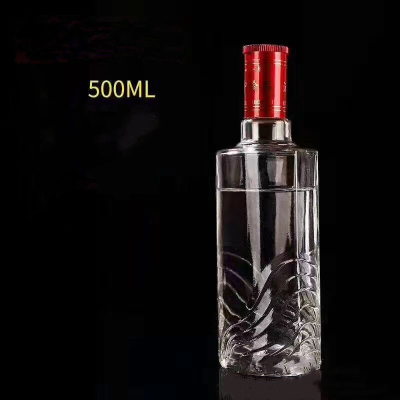 Transparent 500ml Drinking Wholesale Glass Liquor Bottles