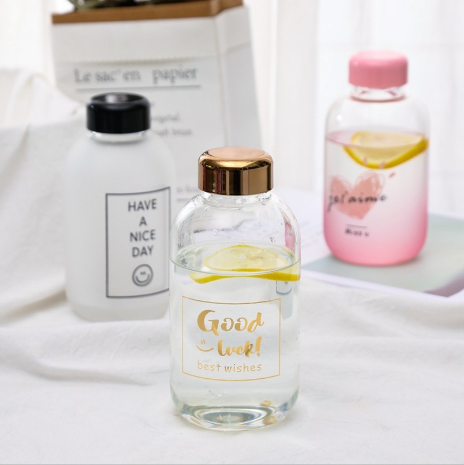 Fancy Style Round Glass Bottles 450ml Beverage Use