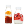 Glass Empty 350ml Milk Bottles Juice Bottles Hot Sale With Plastic Lids