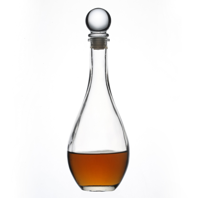 Flint Glass Liquor Bottles 500ml with Long Neck Design Wine Packaging
