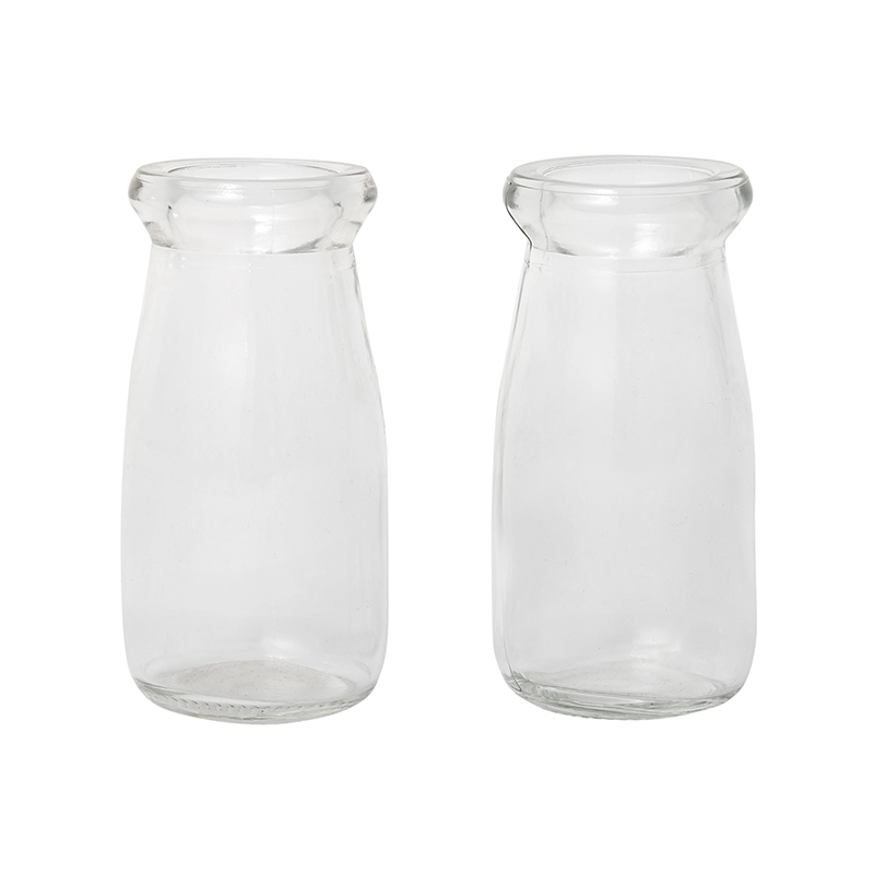 Glass Milk Bottle 100ml Pudding Jars and Bottles Hot Sale