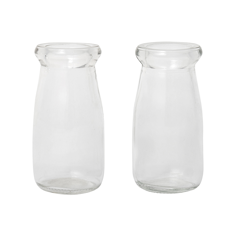 Glass Milk Bottle 100ml Pudding Jars and Bottles Hot Sale