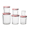 Flint Empty Glass Storage Jars with Metal Lids Glass Packaging
