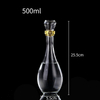 Flint Glass Liquor Bottles 500ml with Long Neck Design Wine Packaging