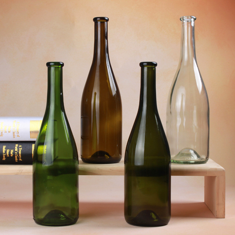 Dark Green 700ml Red Bordeaux Wine Glass Bottles with Cork Lids