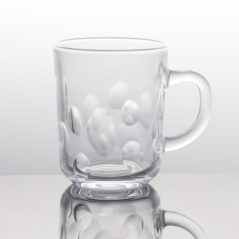 Customized 8oz Glass Water Beverage Milk Coffee Mugs Wholesale