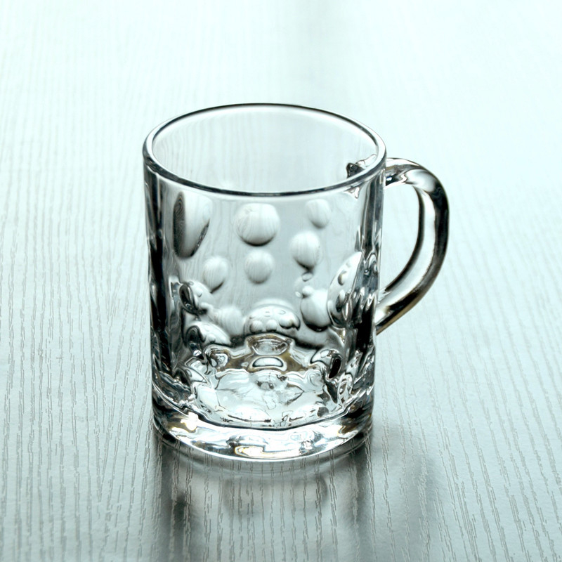 Customized 8oz Glass Water Beverage Milk Coffee Mugs Wholesale