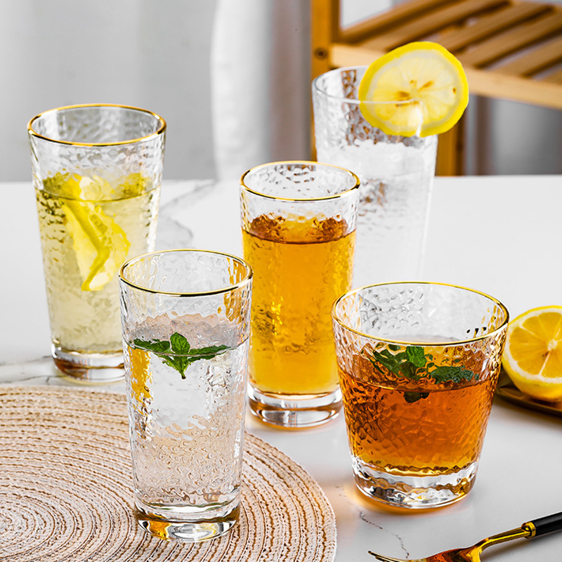 Iced Juice Cups Glass Milk Mugs 300ml in Nordic Style 