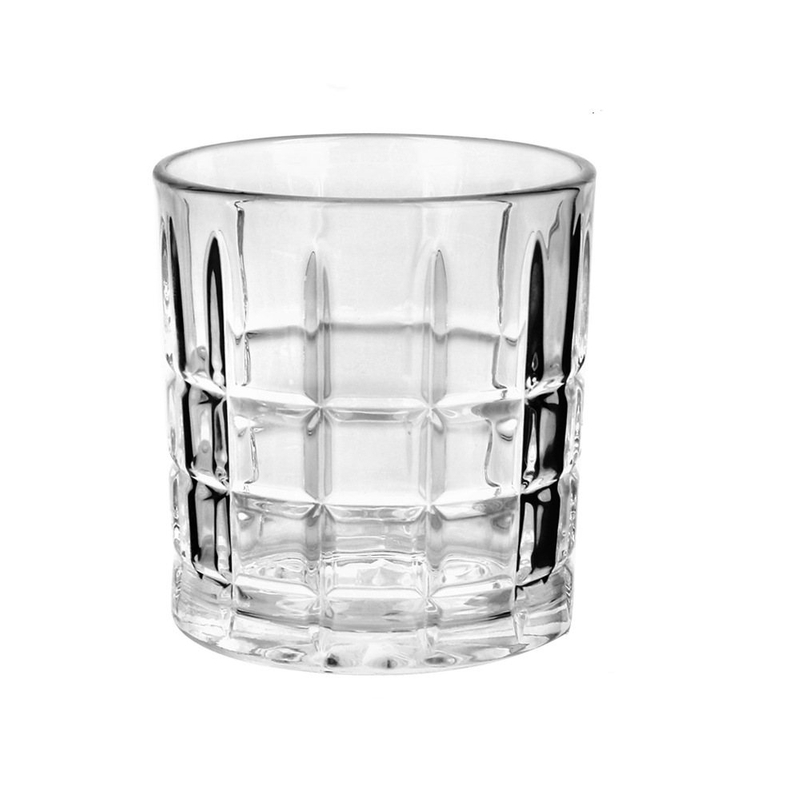 360ml Hot Sell Plaid Design Crystal Glass Liquor Cups