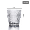 300ml Glass Beverage Water Cups Iceberg Style
