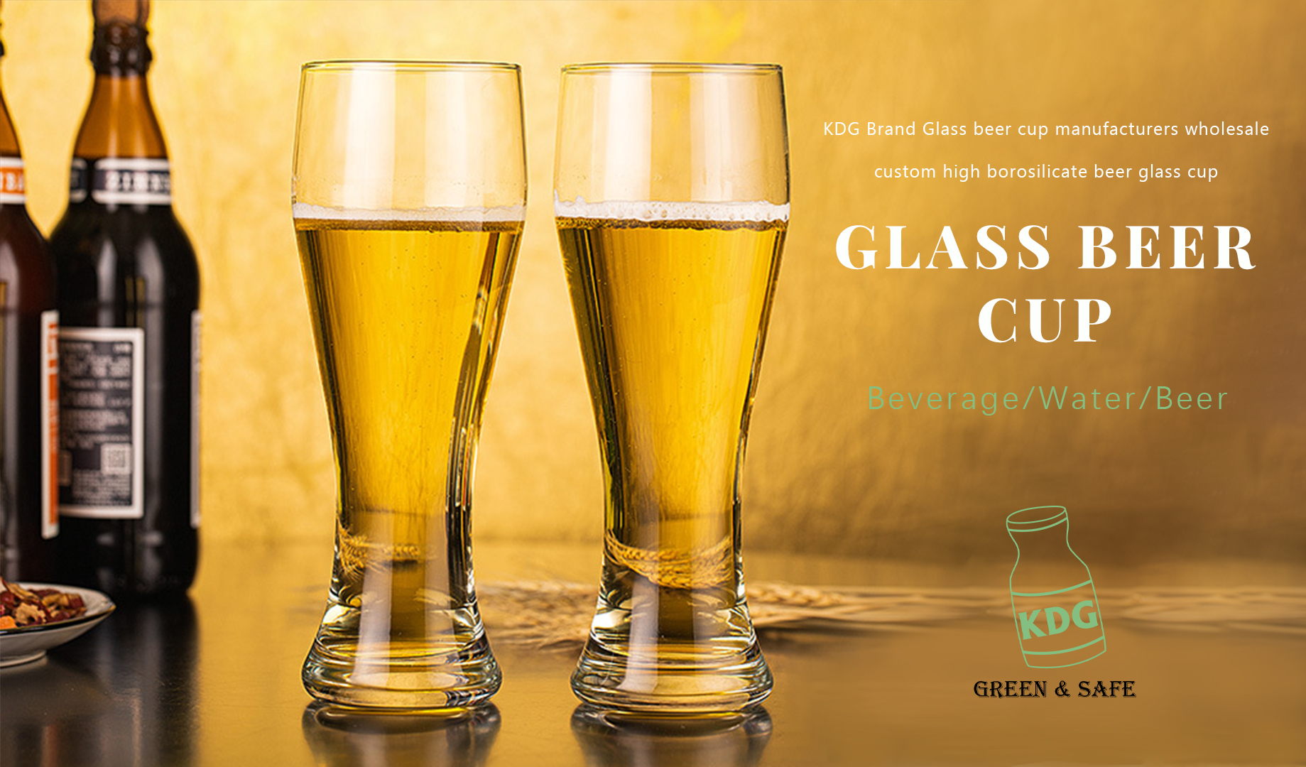 Glass 500ml beer cup