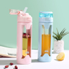 High Borosilicate 450ml Drinking Bottles with Reusable Straws