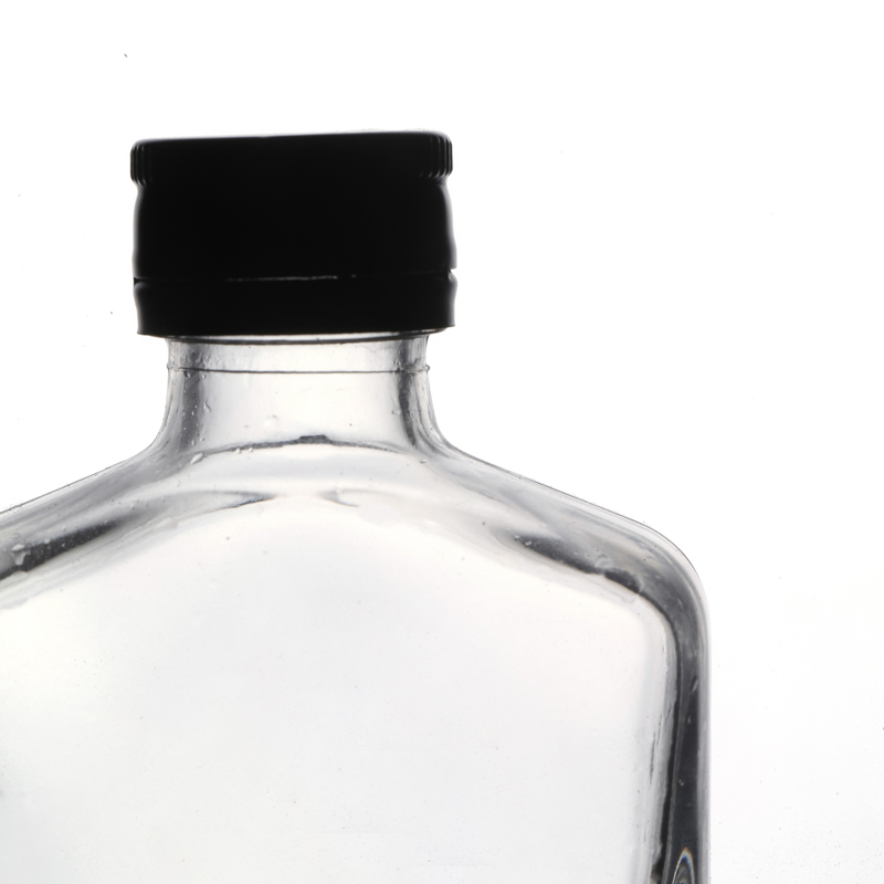 High End Spirits Bottles Glass Material Flat Small Wine Bottles 100ml