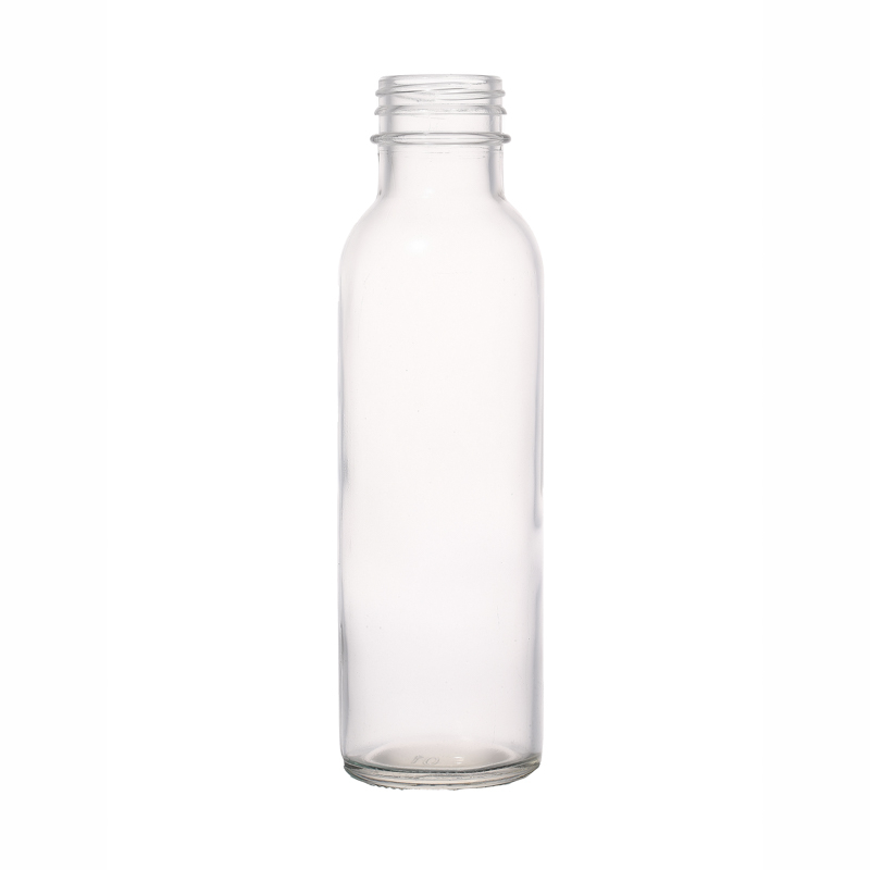 Recycled Cylinder Glass Juice Bottle 350ml Beverage Drinking Packaging