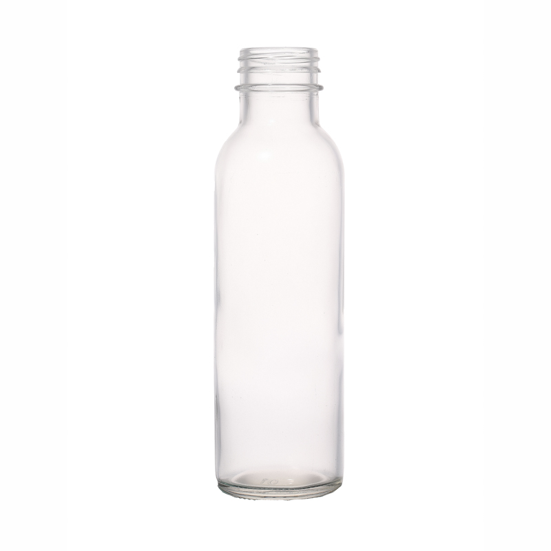 Recycled Cylinder Glass Juice Bottle 350ml Beverage Drinking Packaging