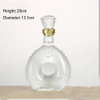Luxury Glass Crystal Wine Bottles with Glass Lids 500ml Nordic Style