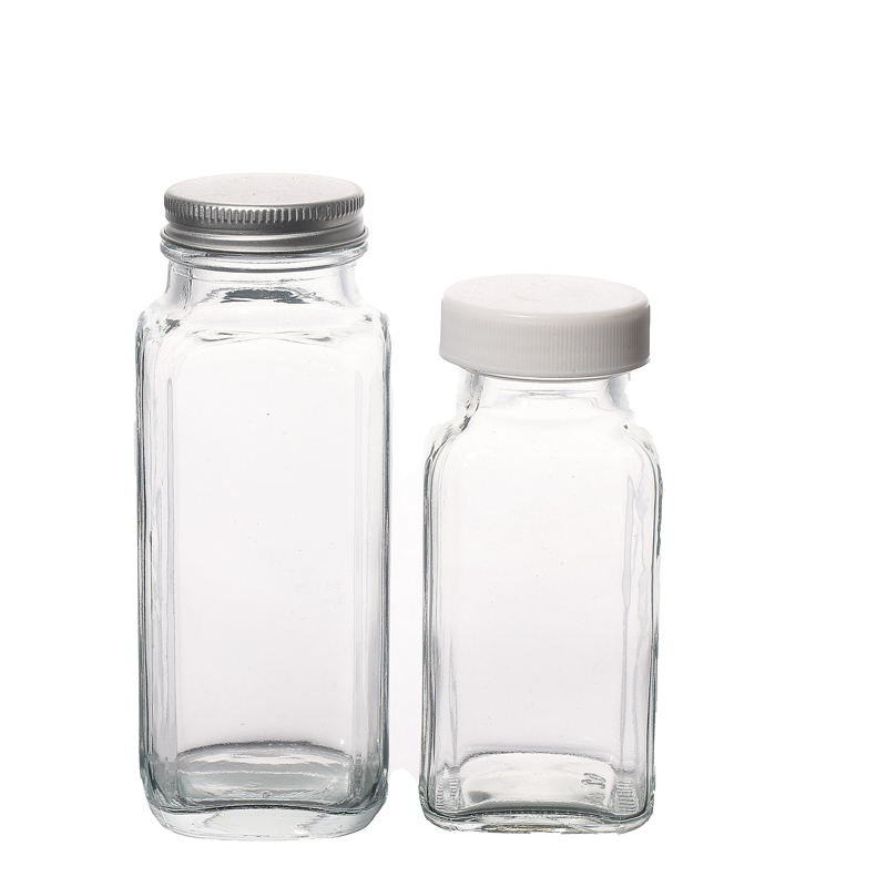 250ml Square Design Beverage Bottle Glass Wholesale in China