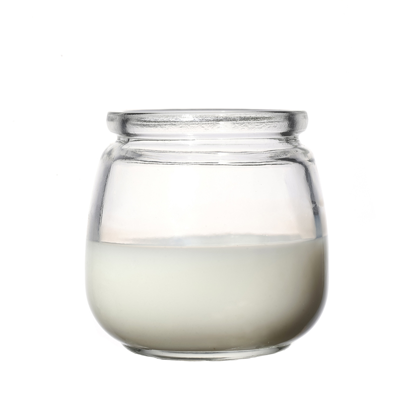 Factory Hot Sale 100ml 200ml 300ml Round Glass Pudding Yogurt Jars 