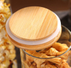 Different Sizes High Transparency Glass Food Jar with Bamboo Lid