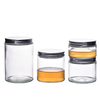Cylinder Glass Jars 250ml 390ml 500ml 770ml Packaging Glass Jars With Screw Lids For Food Storage